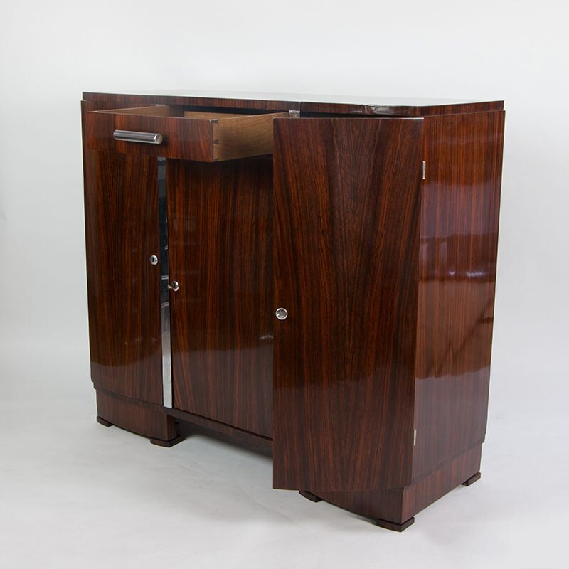 Vintage Art Deco cabinet in veneered rosewood, 1930