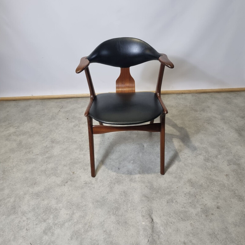 Vintage cow horn chair by Louis Van Teeffelen for Awa, 1950s