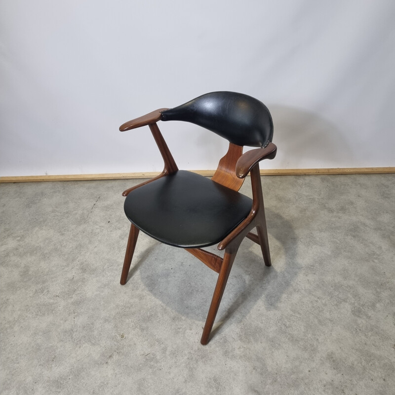 Vintage cow horn chair by Louis Van Teeffelen for Awa, 1950s