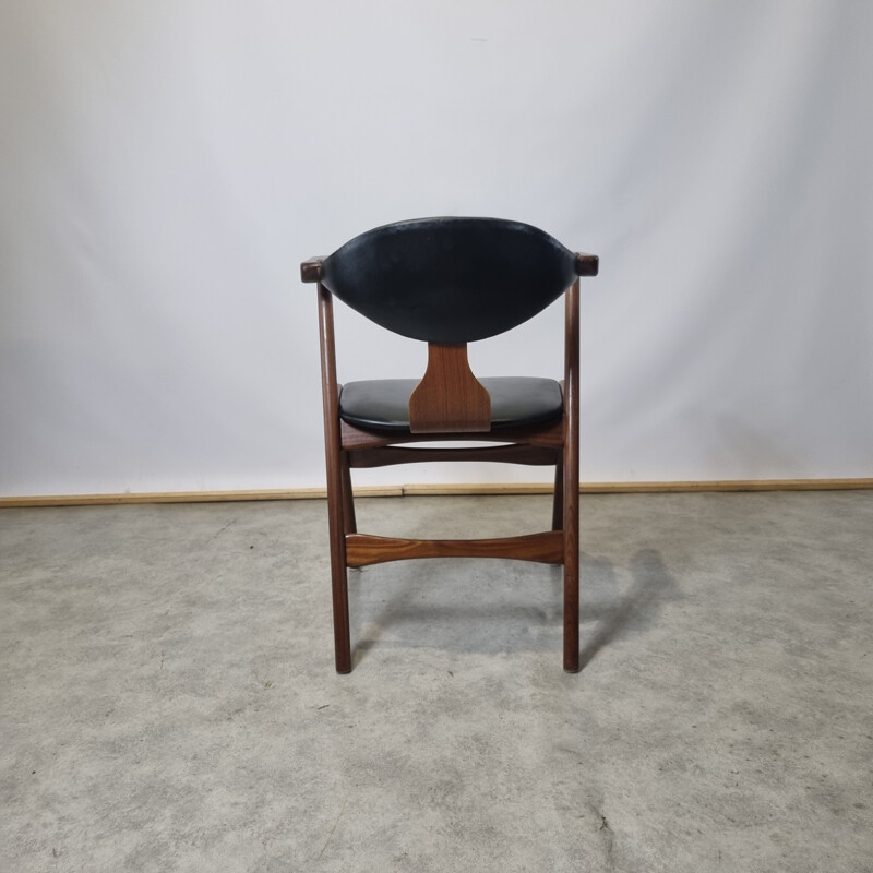 Vintage cow horn chair by Louis Van Teeffelen for Awa, 1950s