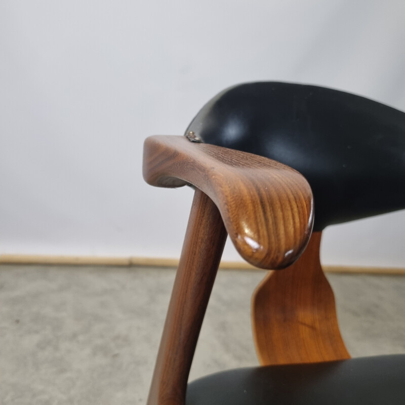 Vintage cow horn chair by Louis Van Teeffelen for Awa, 1950s
