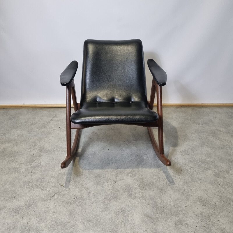 Chaise à bascule vintage par Louis Van Teeffelen pour Webe, 1960