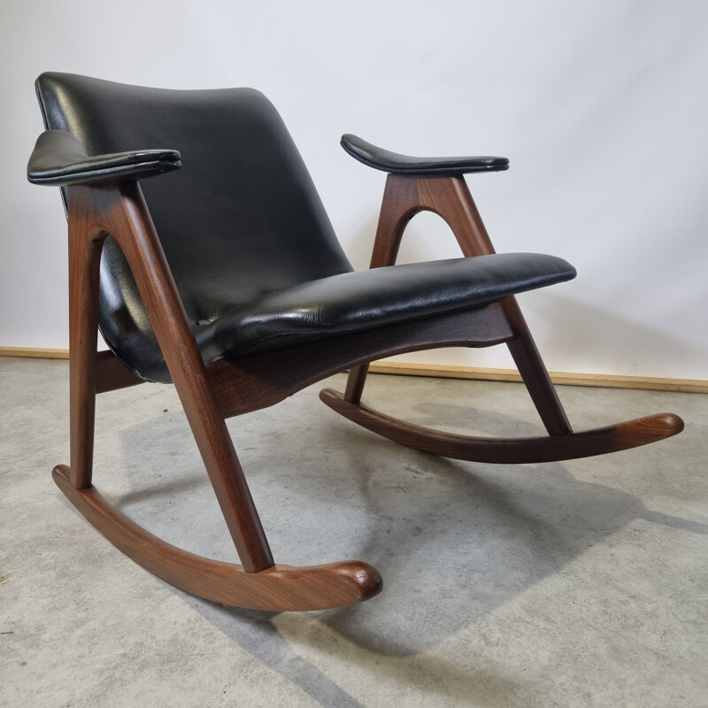 Chaise à bascule vintage par Louis Van Teeffelen pour Webe, 1960