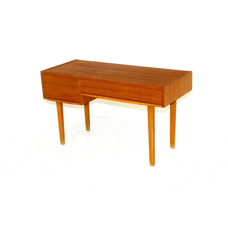 Vintage teak and beechwood console, Sweden 1960