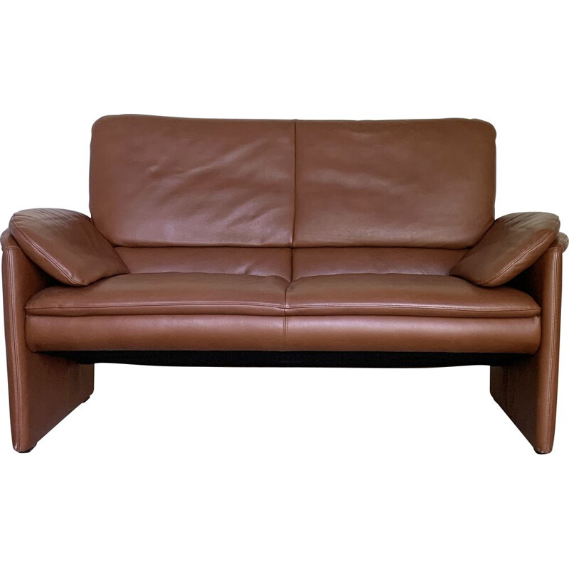 Vintage camel leather sofa by Axel Enthoven, 1980