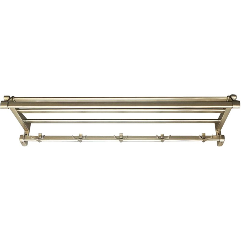 Vintage golden metal coat rack, 1960s