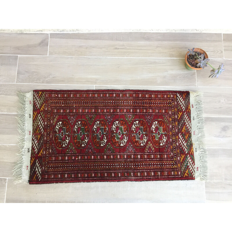 Farbenfroher Vintage-Teppich aus reiner Wolle, Afghanistan