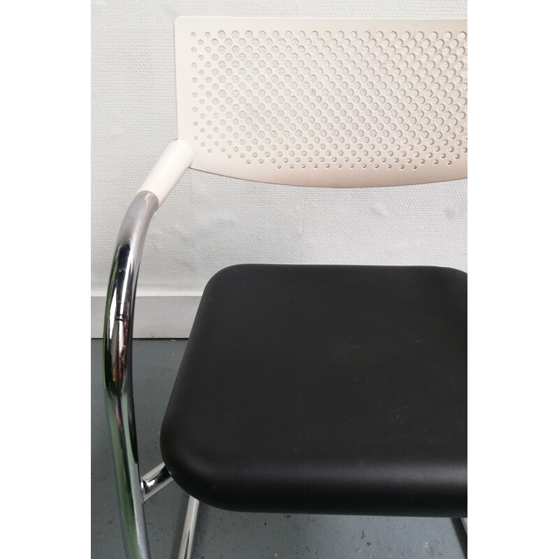 Vintage Vis a Vis Vitra chair in leather