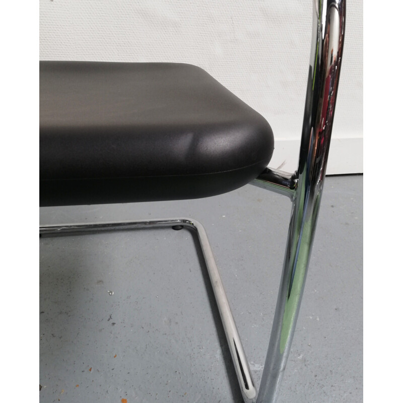 Vintage Vis a Vis Vitra chair in leather