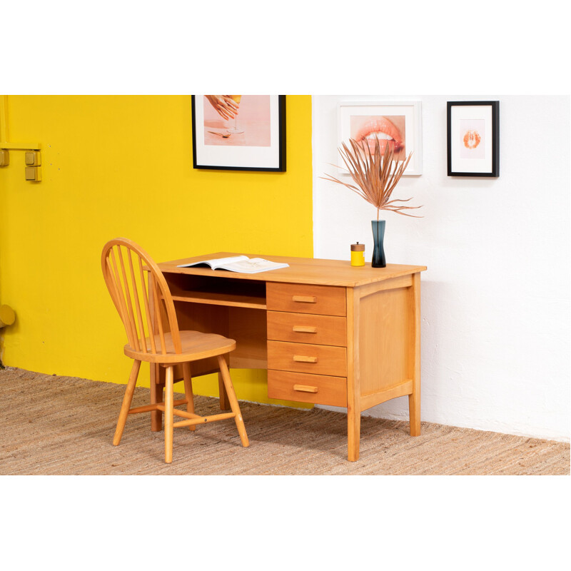 Scandinavian vintage wooden desk