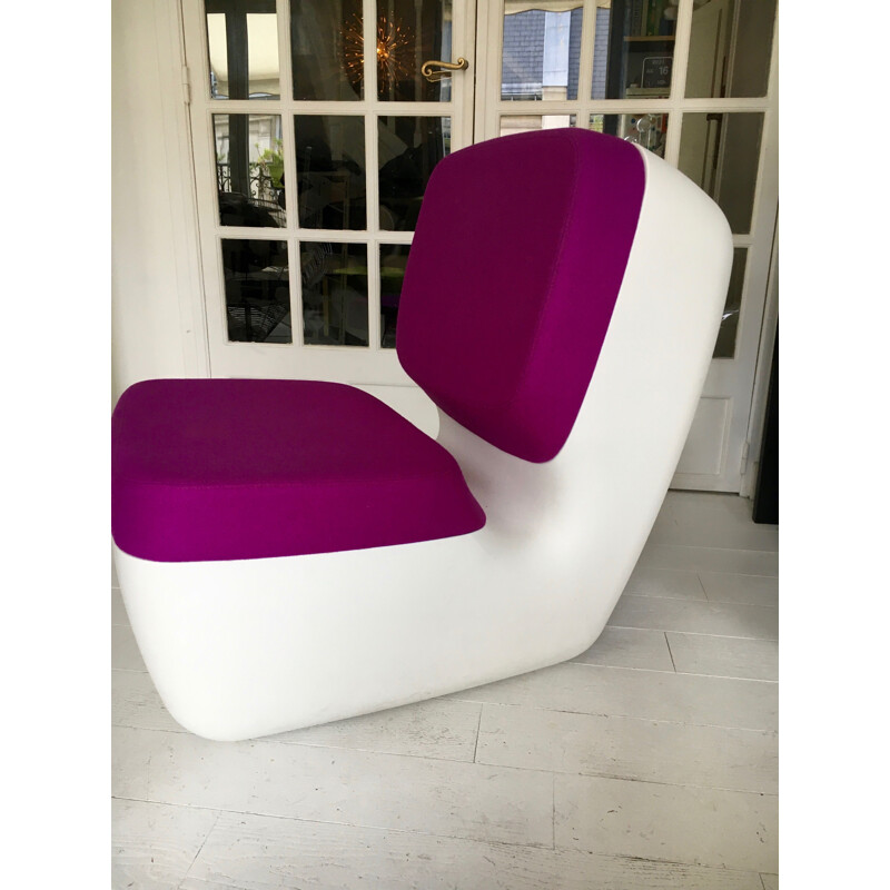 Fauteuil vintage "Nimrod" en tissus de laine de Marc Newson pour Magis