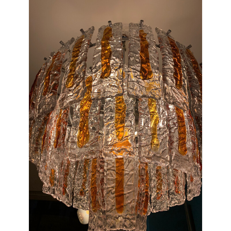 Vintage Murano glass chandelier by Carlo Nason