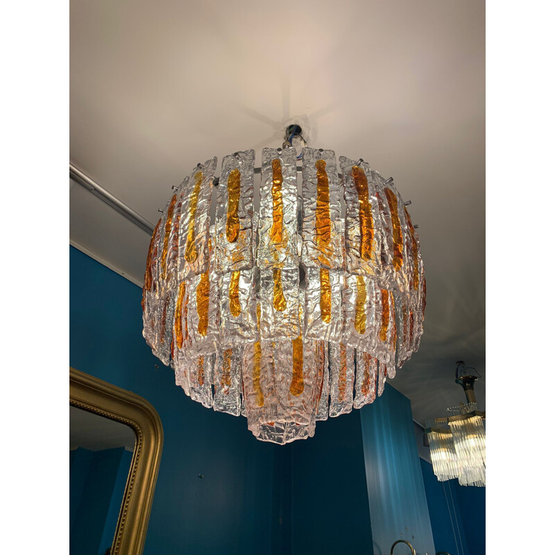 Vintage Murano glass chandelier by Carlo Nason