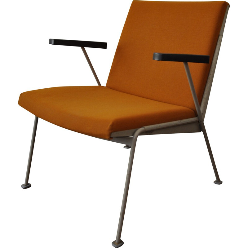 Ahrend de Cirkel armchair in orange fabric, Wim RIETVELD - 1950s