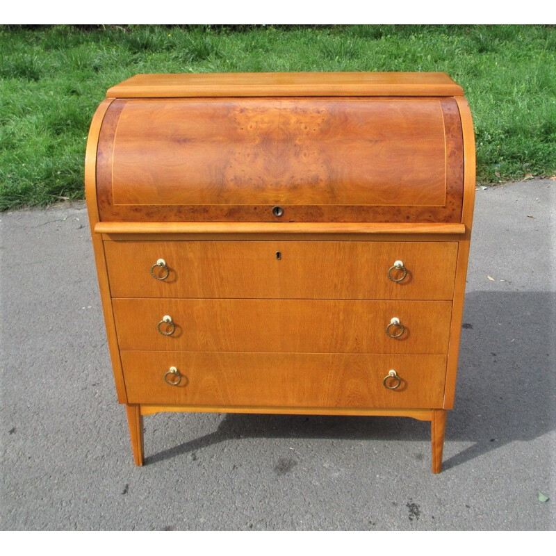 Vintage ashwood secretary, Sweden 1950s