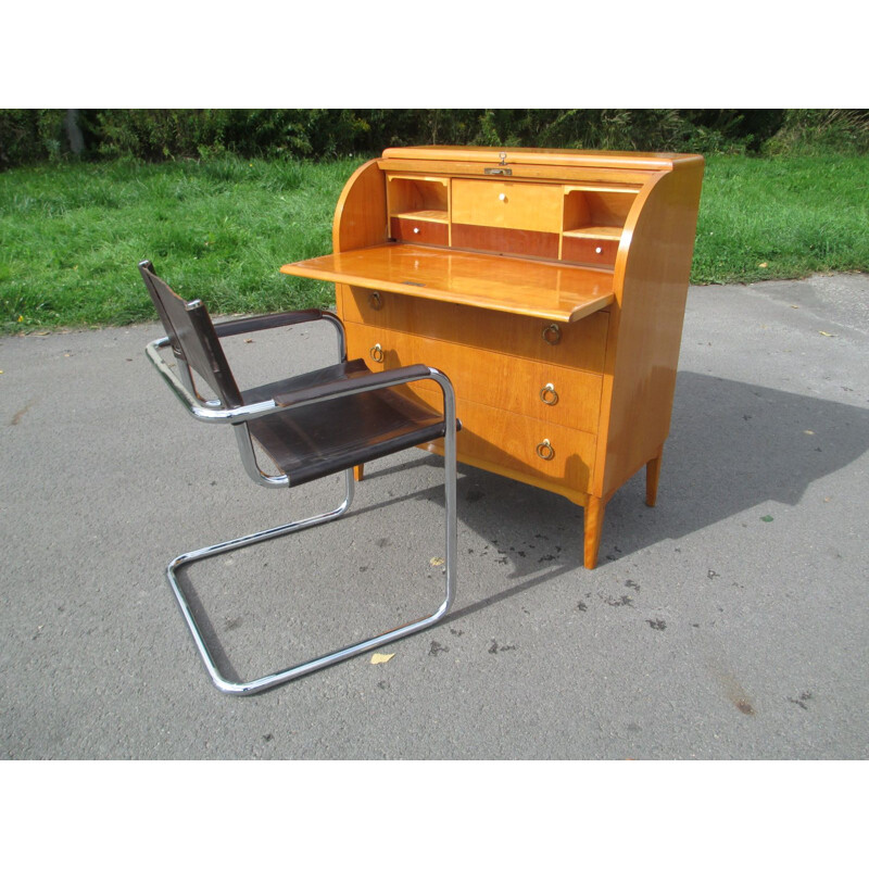 Vintage ashwood secretary, Sweden 1950s