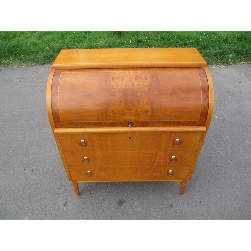 Vintage ashwood secretary, Sweden 1950s