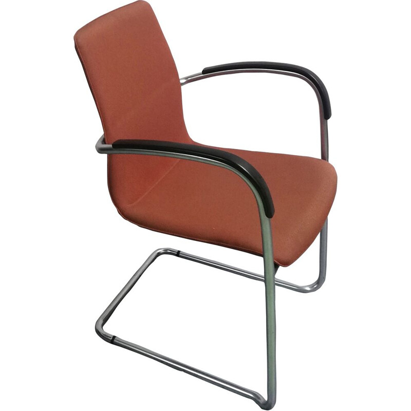 Cadeira de escritório Vintage 8500 Kusch Co em tecido castanho