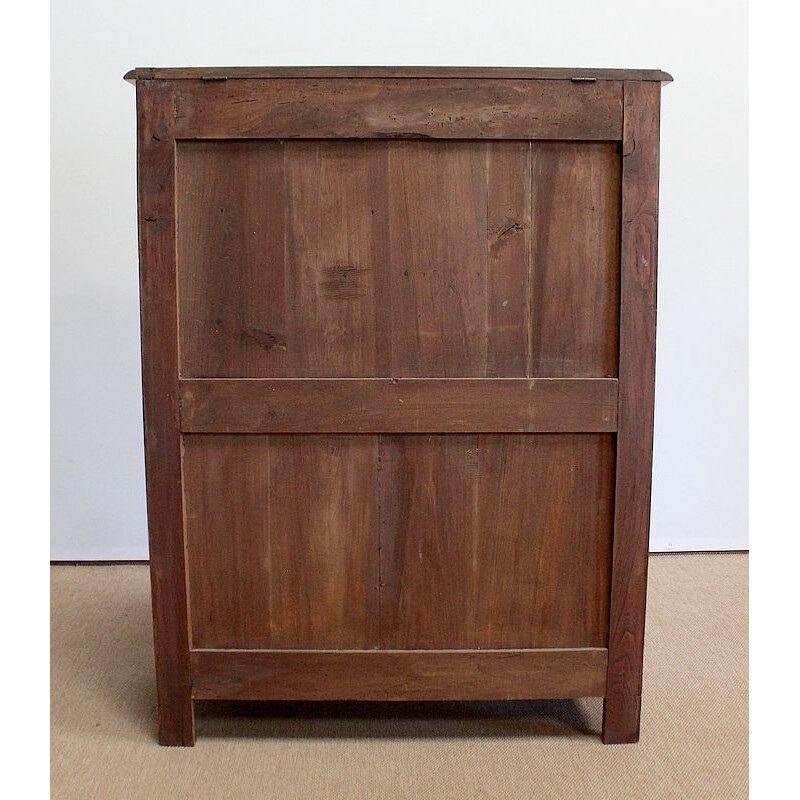 Vintage solid walnut support-height trade cabinet, 1940