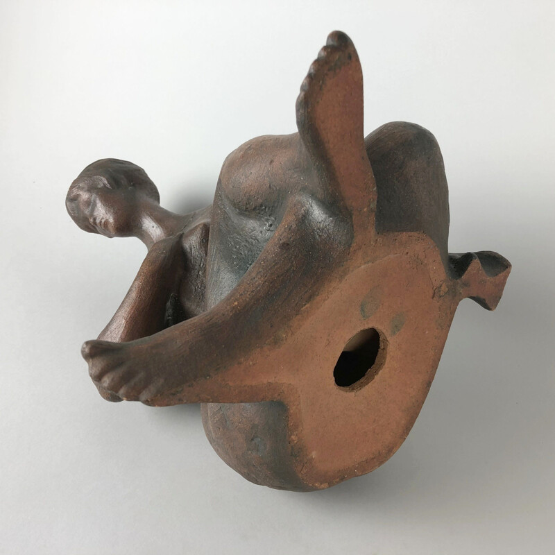 Mid-century nude women sculpture by Bohumil Kokrda for Jihokera Bechyně, Czechoslovakia 1967