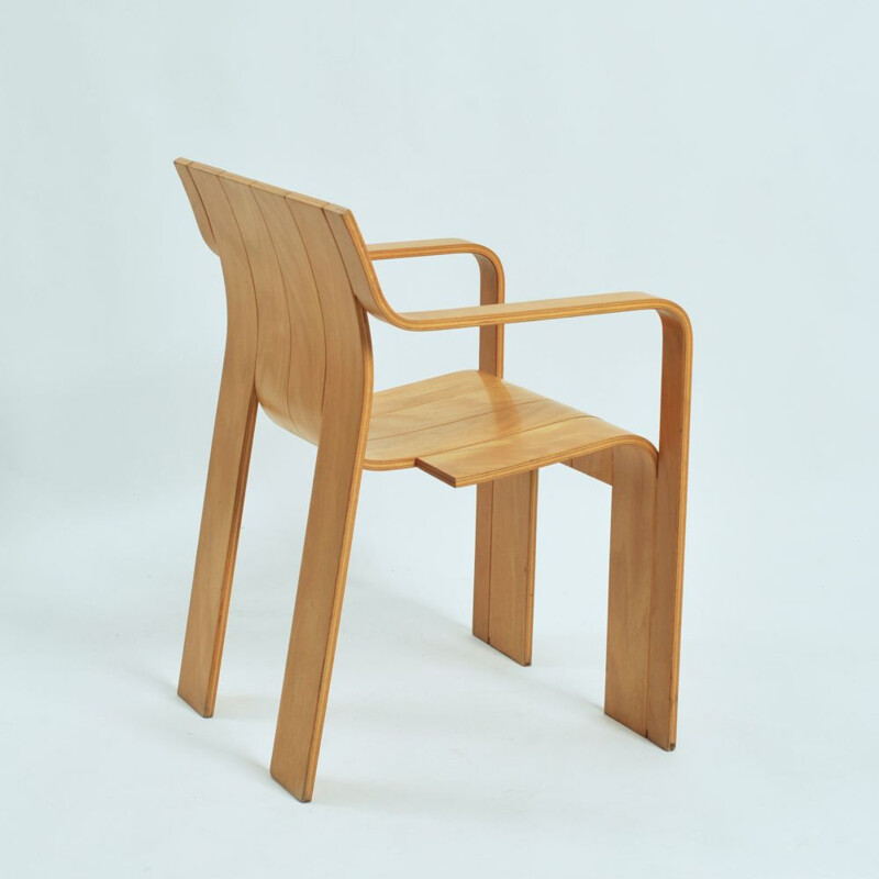 Paire de chaises à barreaux vintage avec accoudoirs de Gijs Bakker, 1960