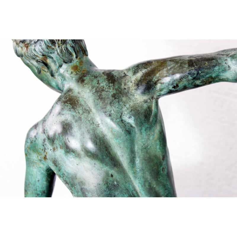 Vintage bronzen beeld van Myron's Discobolus, 1950-1960