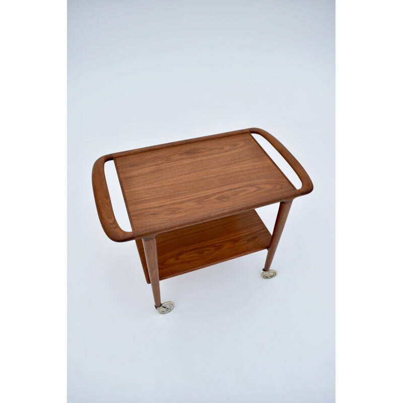 Vintage teak bar cart model 44 by Niels Moller for J L Mollers Mobelfabrik, 1959