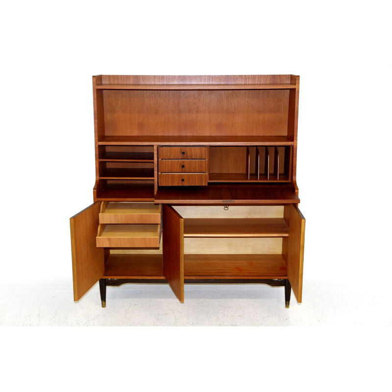 Vintage teak secretary, Sweden 1950