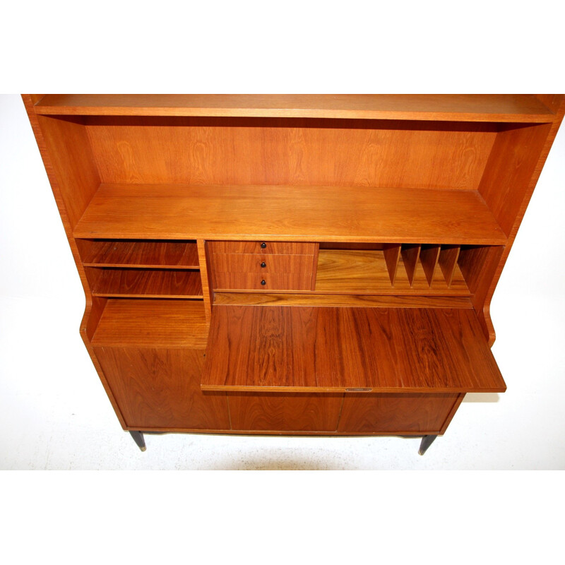 Vintage teak secretary, Sweden 1950