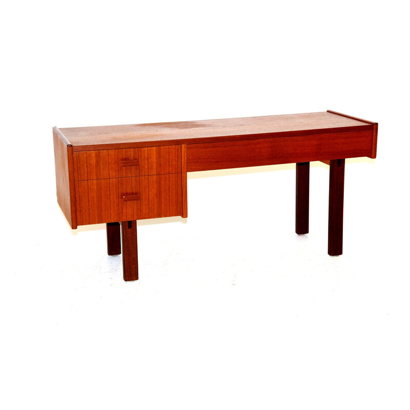 Vintage teak and beechwood console, Sweden 1960