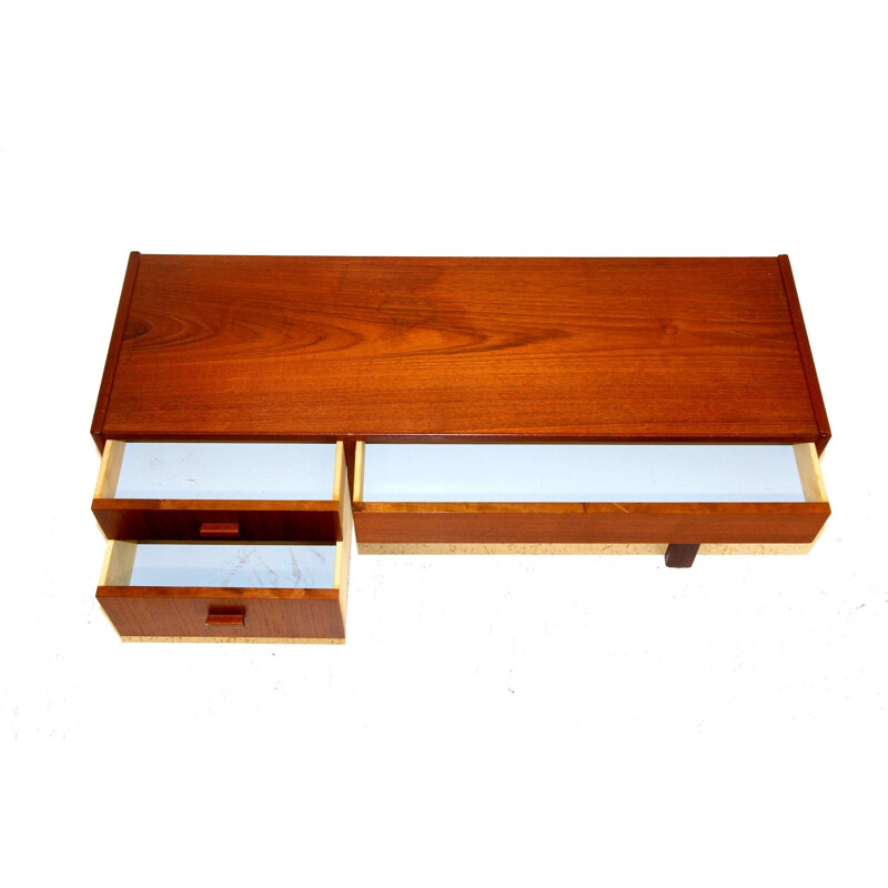 Vintage teak and beechwood console, Sweden 1960