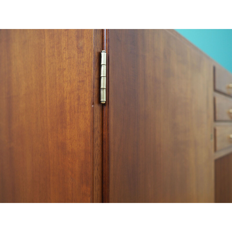 Walnut vintage highboard by Ole Wanscher, Denmark 1960s