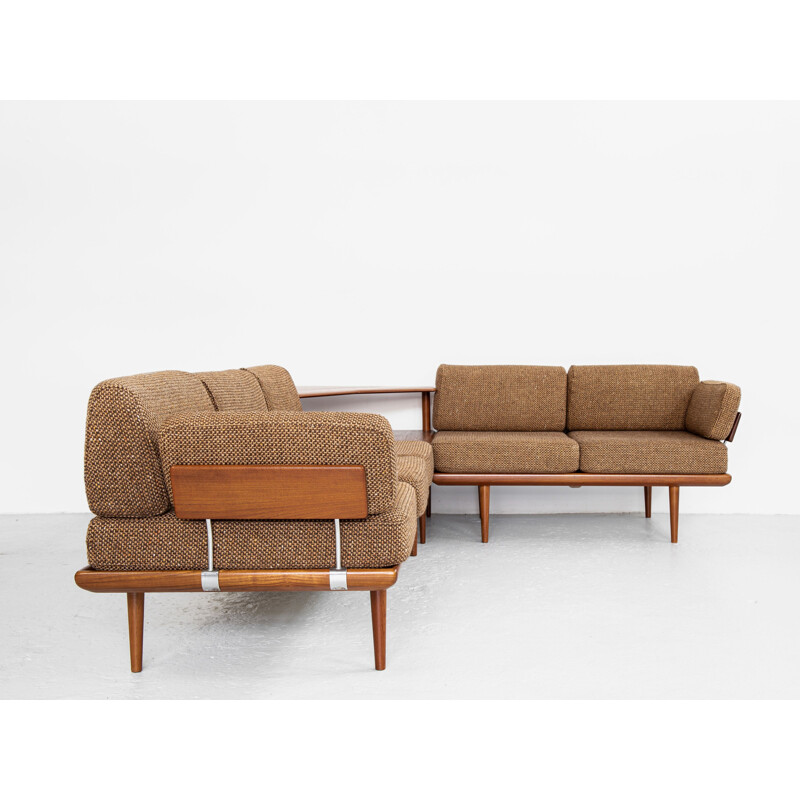 Mid century Danish corner living room set in teak by Peter Hvidt & Orla Mølgaard-Nielsen for France & Søn, 1960s