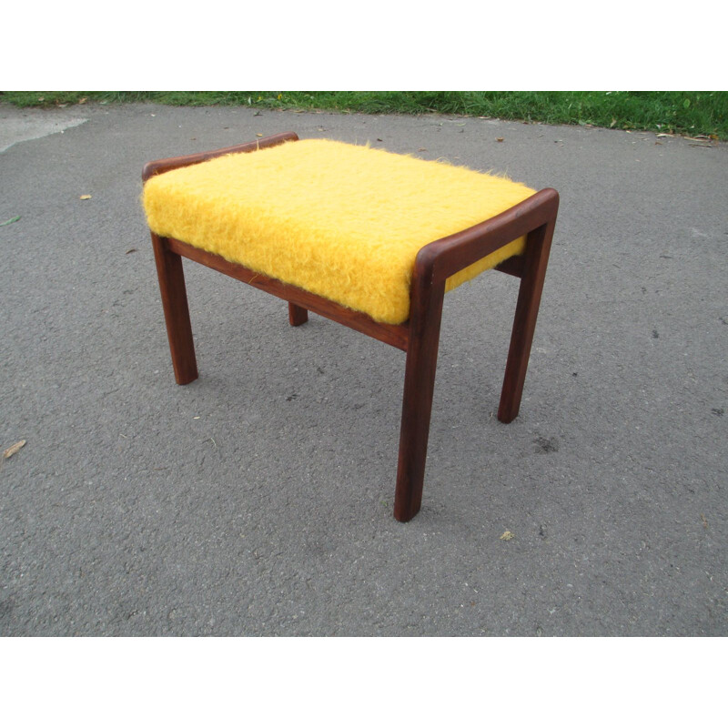 Vintage footrest on teak construction, Denmark 1960s