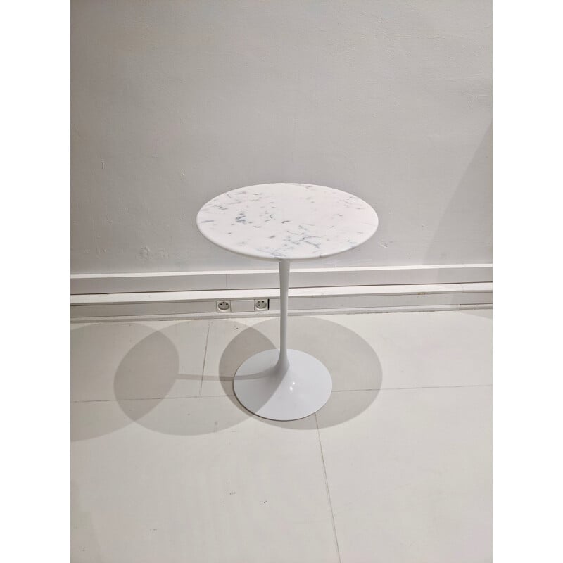 Vintage marble pedestal table by Eero Saarinen for Knoll