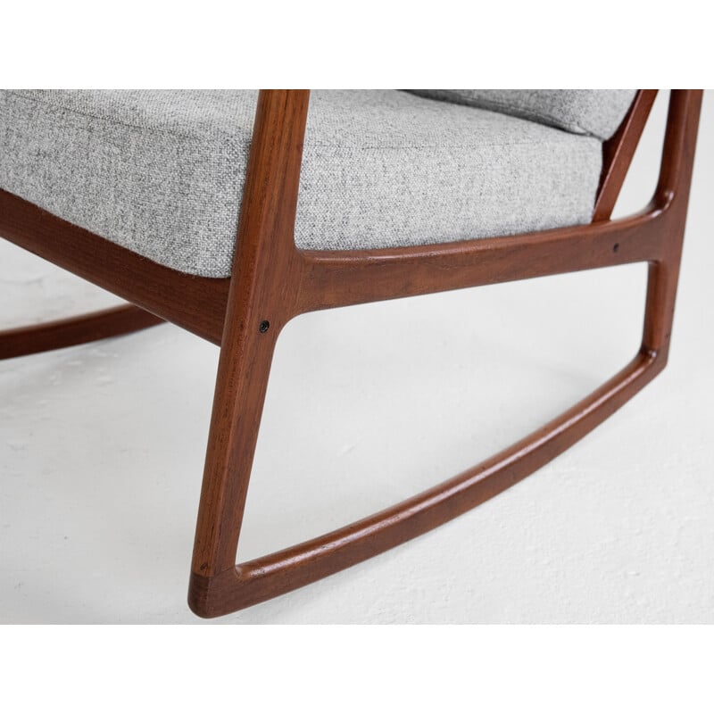 Mid century Danish rocking chair in teak by Ole Wanscher for France & Søn, 1960s