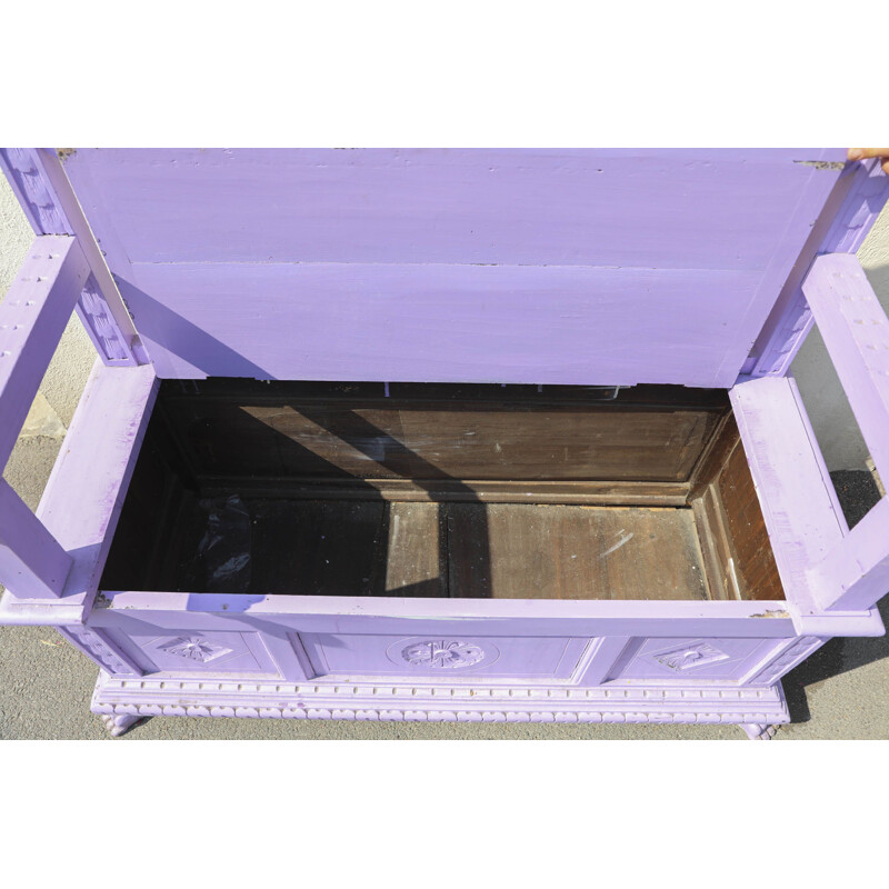 Vintage Italian purple bench with box