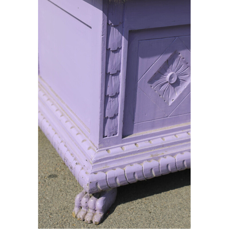 Vintage Italian purple bench with box
