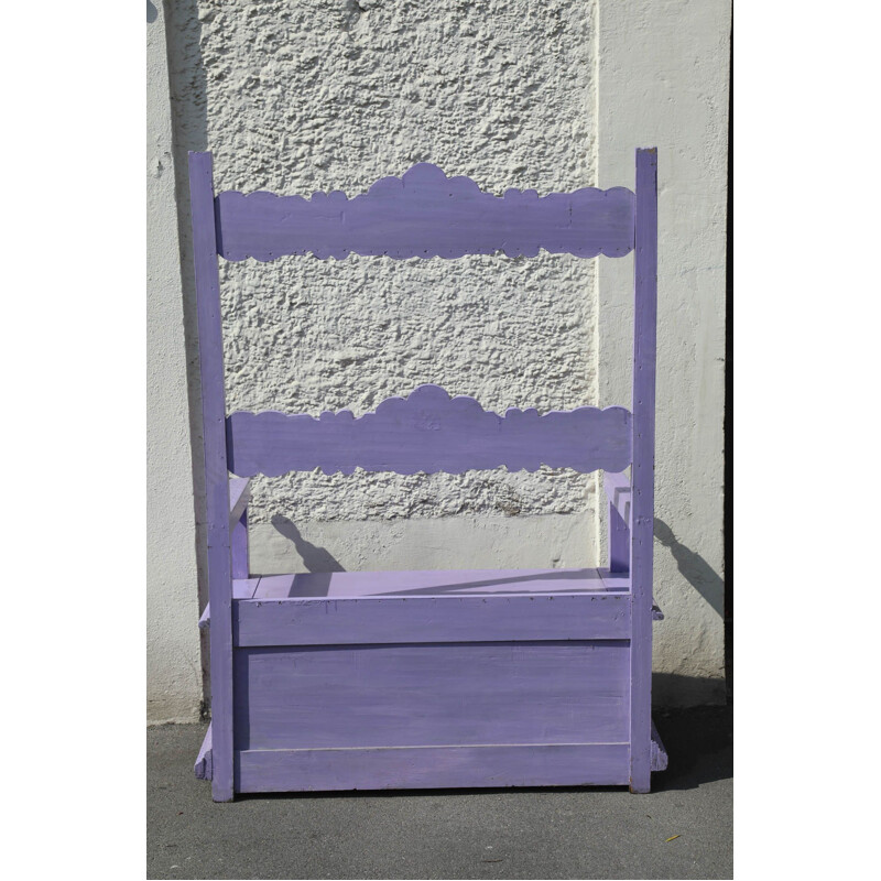 Vintage Italian purple bench with box