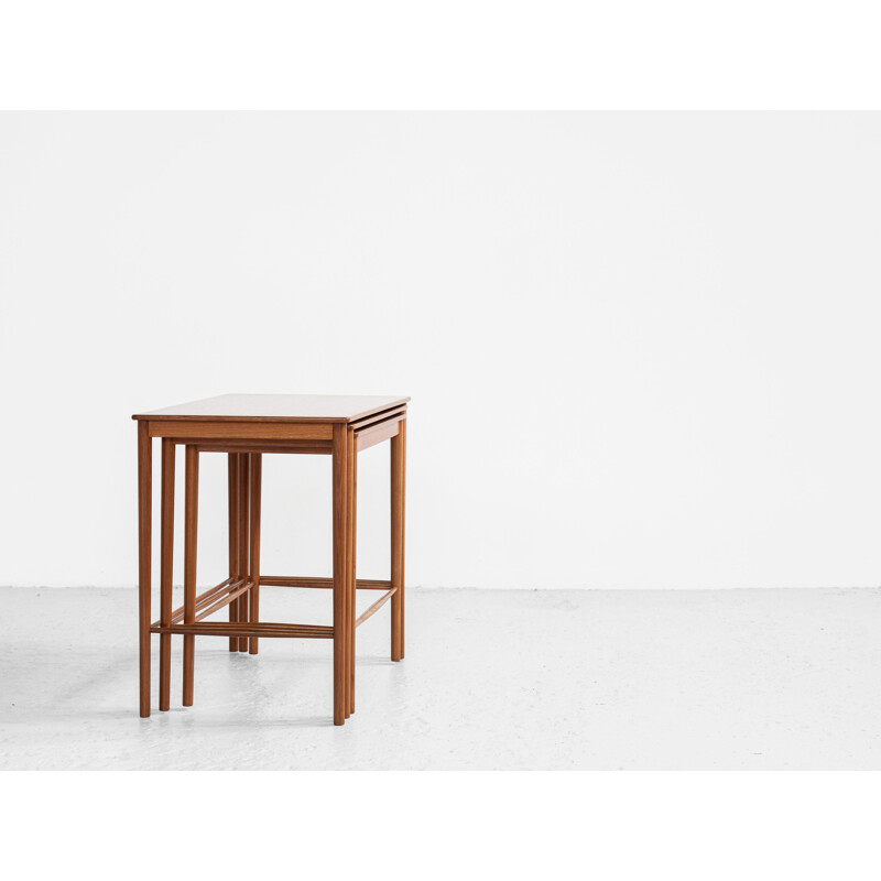 Mid century Danish nesting tables in teak by Grete Jalk for Poul Jeppesen, 1960s