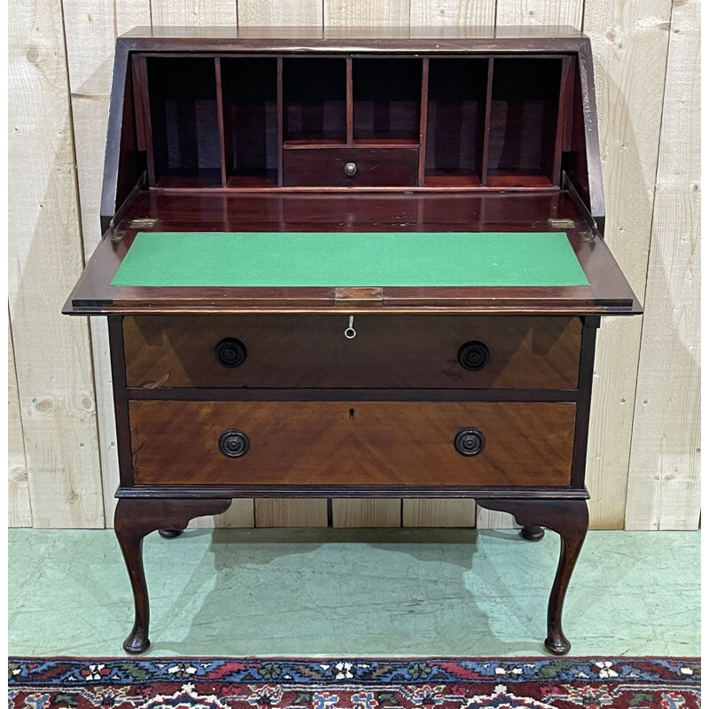 Vintage English mahogany secretary, 1930