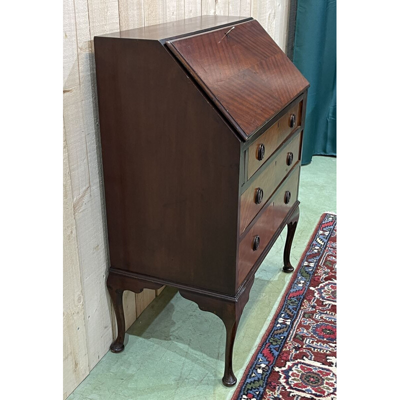 Vintage English mahogany secretary, 1930