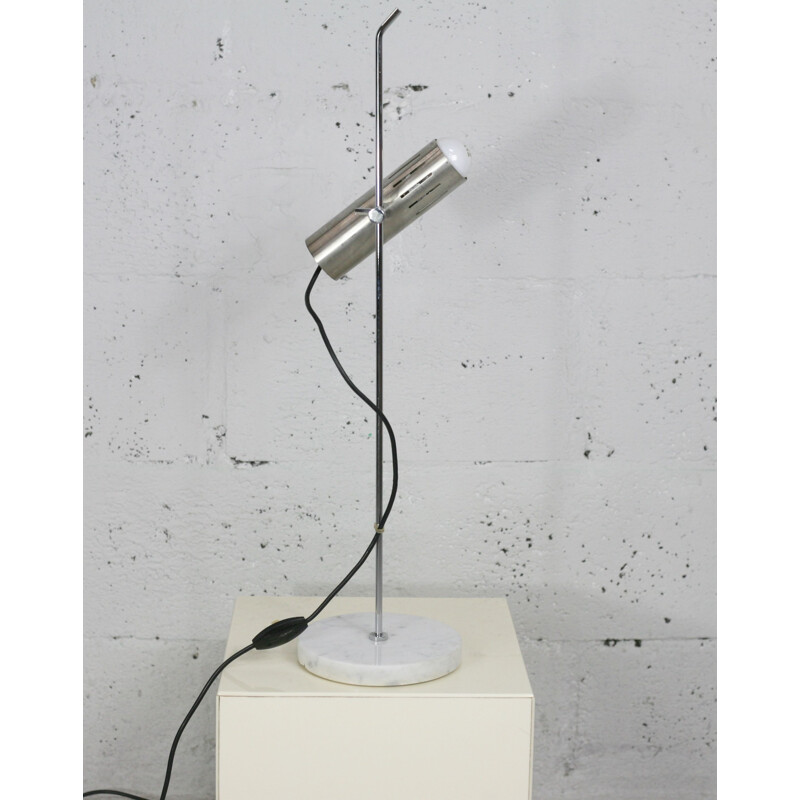 Vintage marble lamp by Alain Richard for Disderot, France 1970