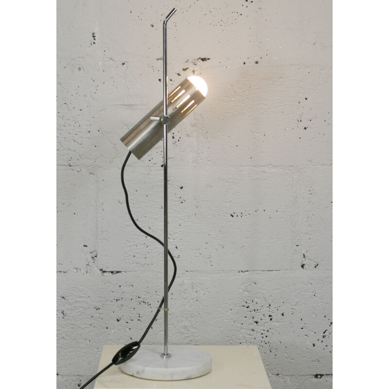 Vintage marble lamp by Alain Richard for Disderot, France 1970