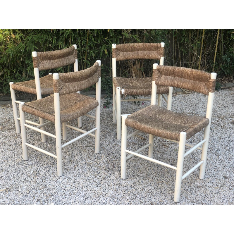 Ensemble de 4 chaises vintage Dordogne de Robert Sentou, 1968