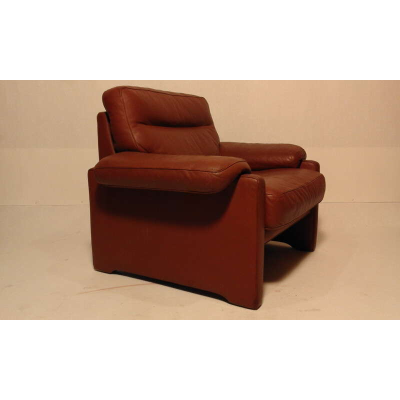 Paire de fauteuils De Sede "DS66" en cuir cognac - 1970