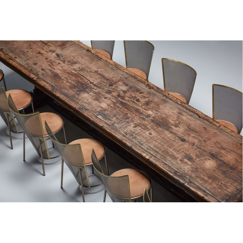 Vintage XXL French dining table 392cm, 1950s