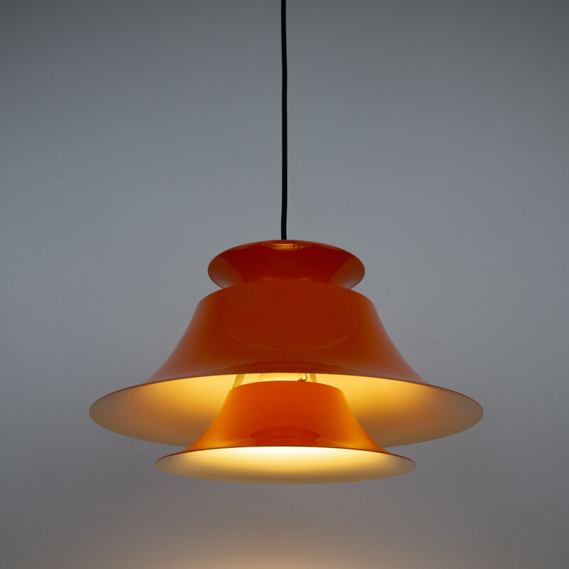 Danish vintage pendant lamp Radius by Erik Balslev for Fog og Morup, 1977