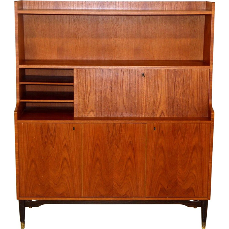 Vintage teak secretary, Sweden 1950