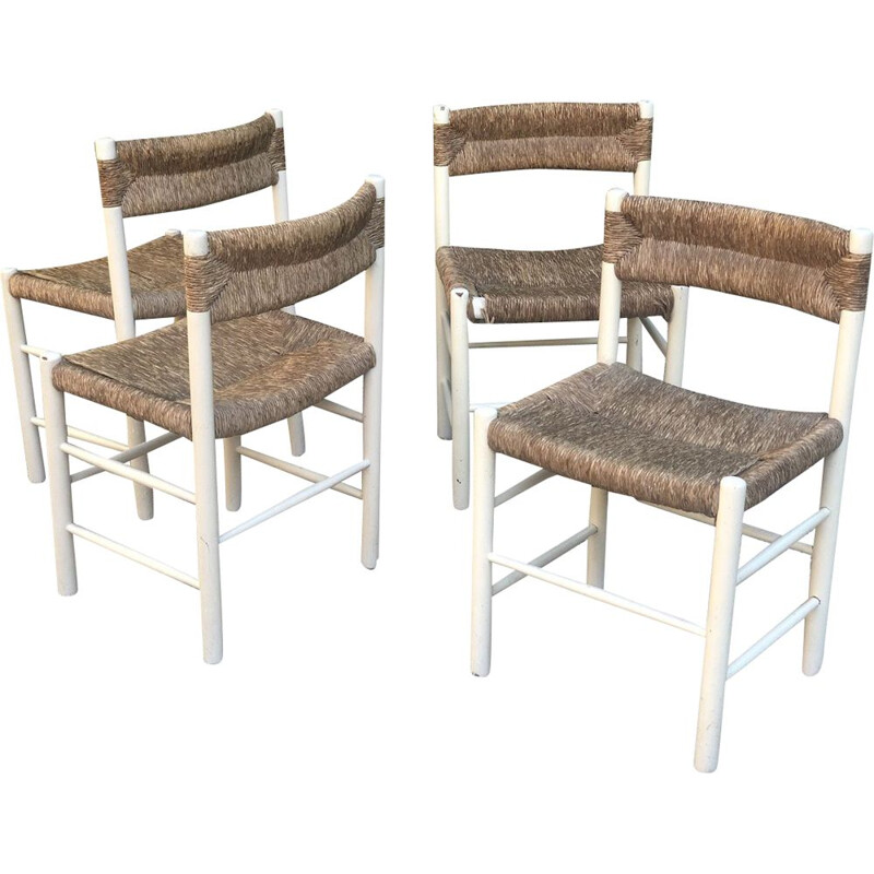 Set of 4 vintage Dordogne chairs by Robert Sentou, 1968